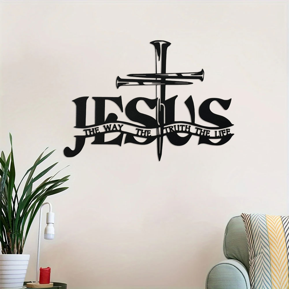 Home Decor Jesus - 1Pc Jesus & Praying Hands Metal