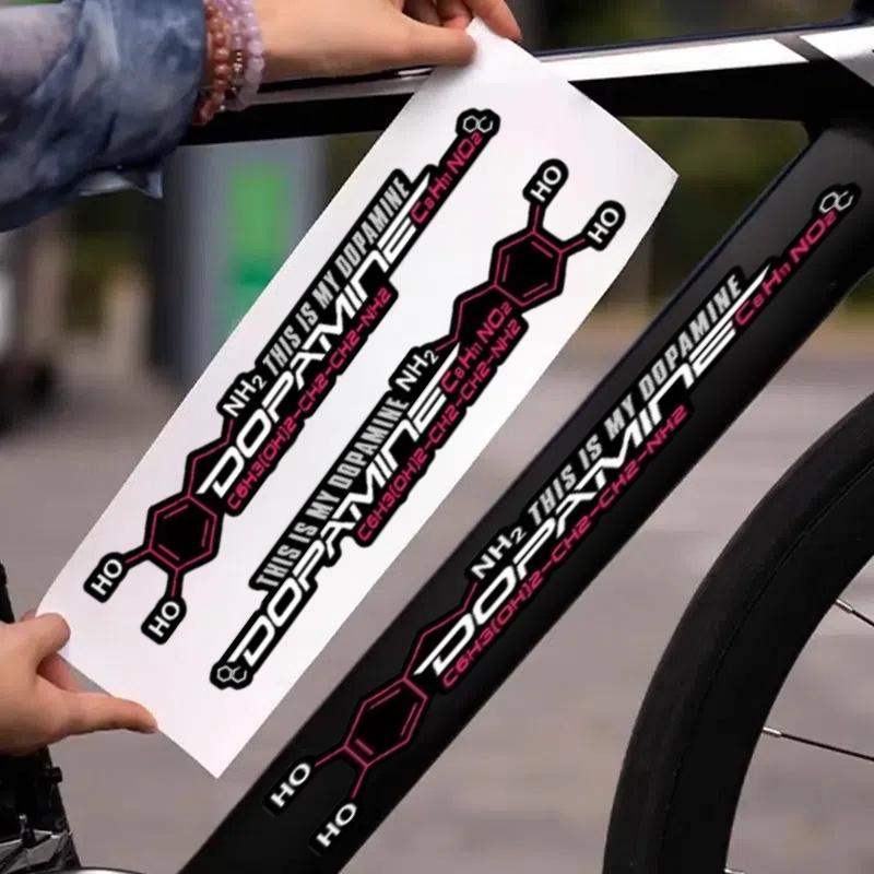 Home Decor Dopamine - 2pcs Dopamine Molecular Cycling Frame Stickers