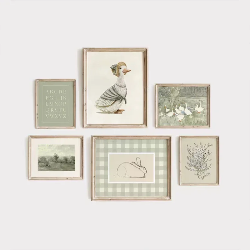 Home Decor Green - Green Bohemian Nursery Gallery Wall Poster