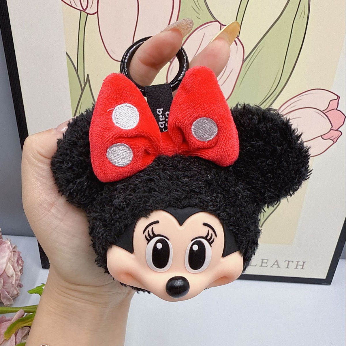Home Decor Product - Mickey Minnie Plush Doll Keychain Cute
