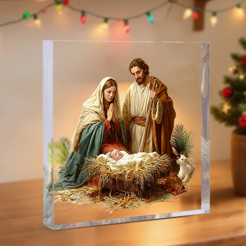 Home Decor Jesus - Nativity Scene Acrylic Ornament | Jesus
