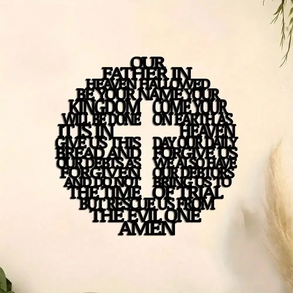 Home Decor Jesus - Rustproof Iron Jesus Cross Wall Art,