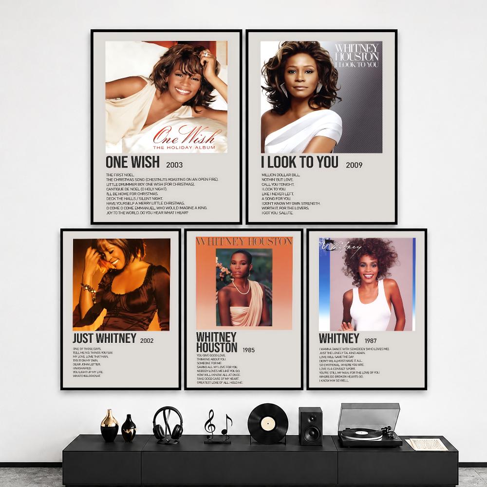 Home Decor Houston - W-Whitney H-Houston A-Album Poster HD Print