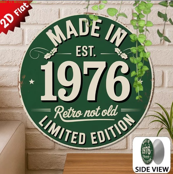 Home Decor Green - Made in 1976 Retro Not Old