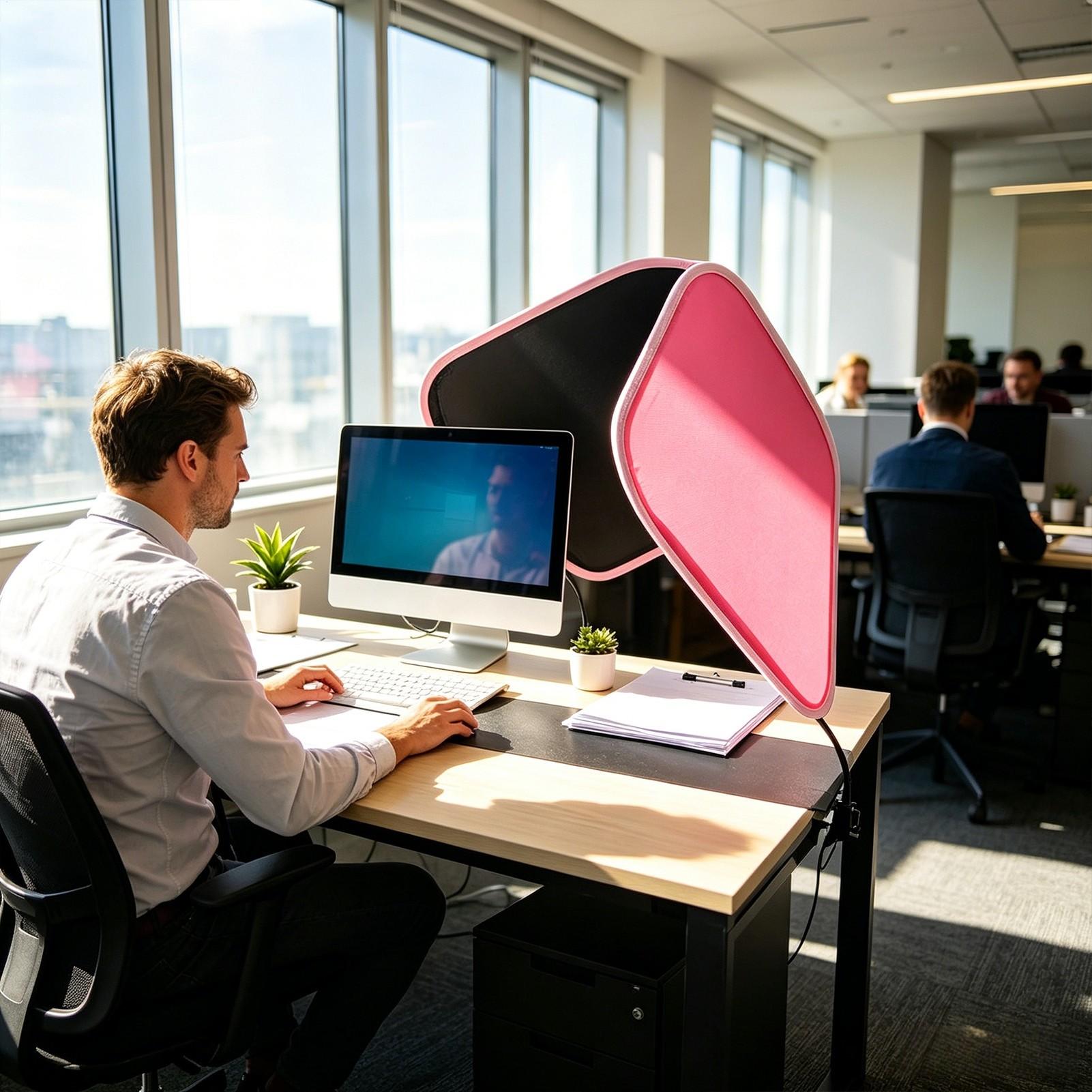 Blackout Curtains - Office Desk Sun Blocker Desktop Overhead