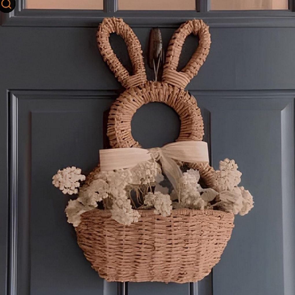 Hand Woven Willow Easter Rabbi - Woven Wall Basket 评论和价格