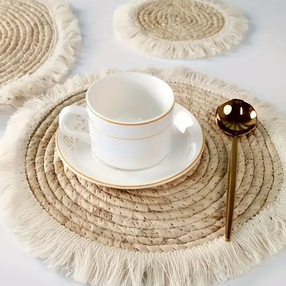 Boho Straw Woven Tray Wall Dec - Woven Wall Basket 评论和价格