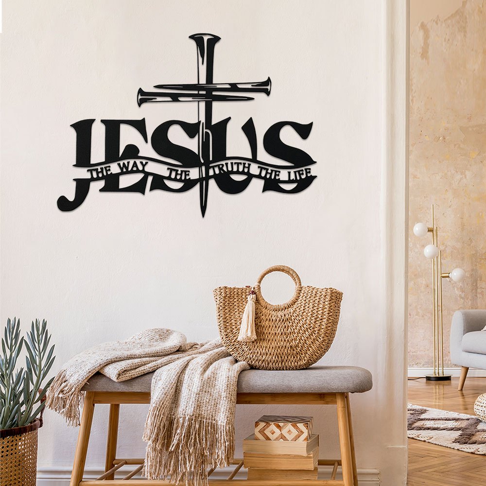 1Pc Jesus & Praying Hands Meta - Home Decor Jesus 评论和价格