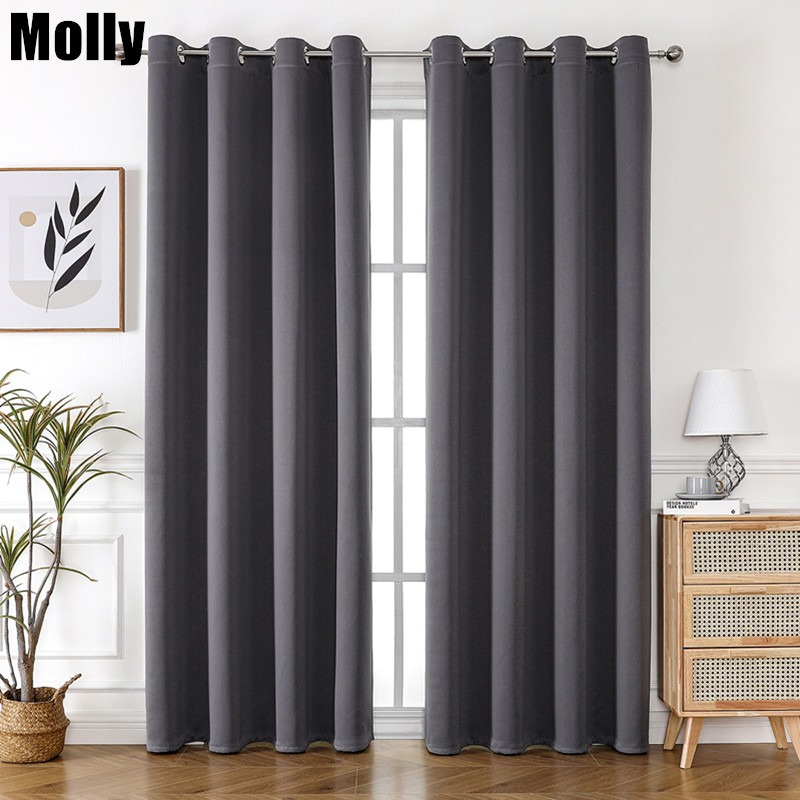 One Pane Light-Blocking Solid  - Home Decor Curtain 评论和价格