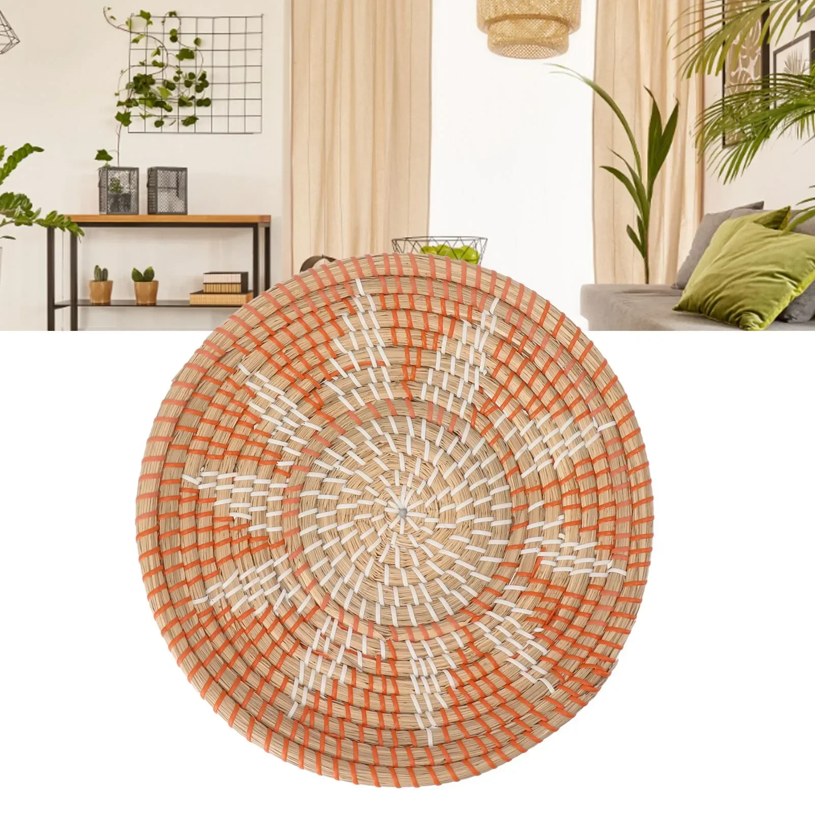 Round Grass Wall Ornaments 35c - Woven Wall Basket 评论和价格