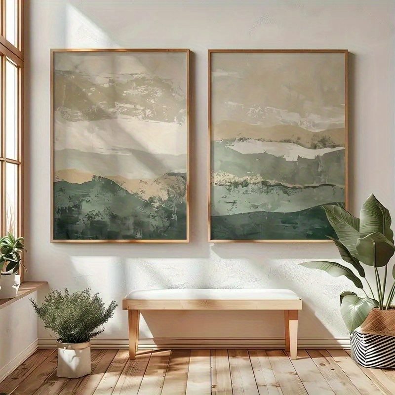 2pcs/set Wabi Sabi Abstract Ge - Home Decor Green 评论和价格