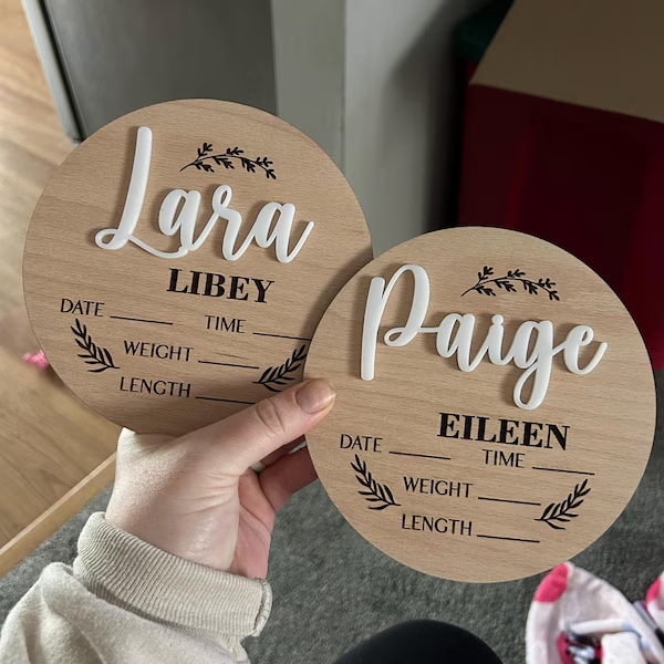 1Pc Custom Baby Announcement S - Home Decor For Birthday 评论和价格