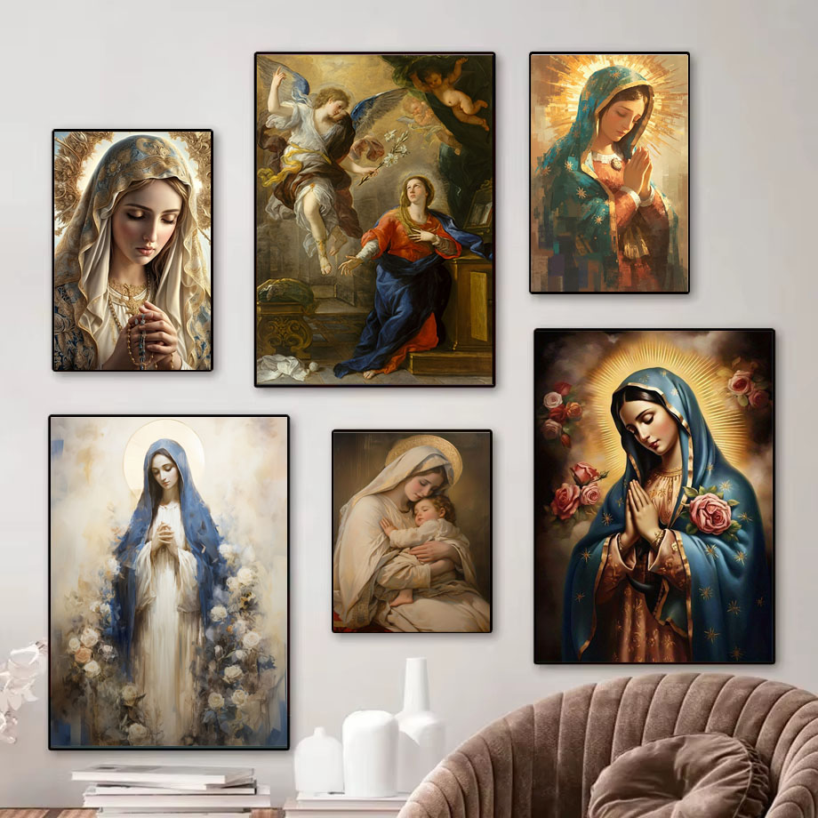 2026 1pc Vintage Virgin Mary a - Home Decor Jesus 评论和价格