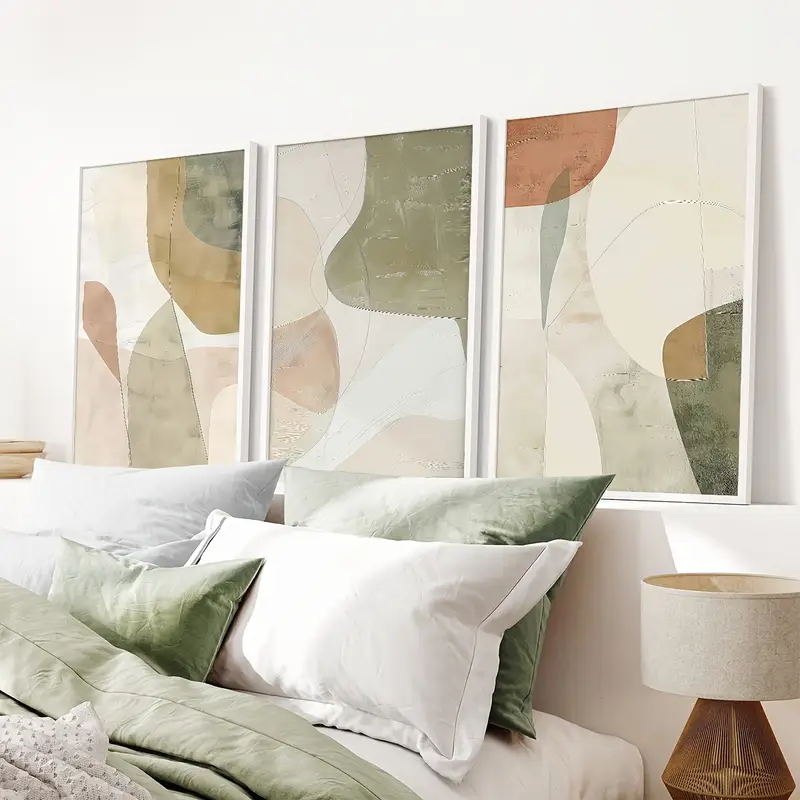 3pcs Modern Abstract, Simple,  - Home Decor Green 评论和价格