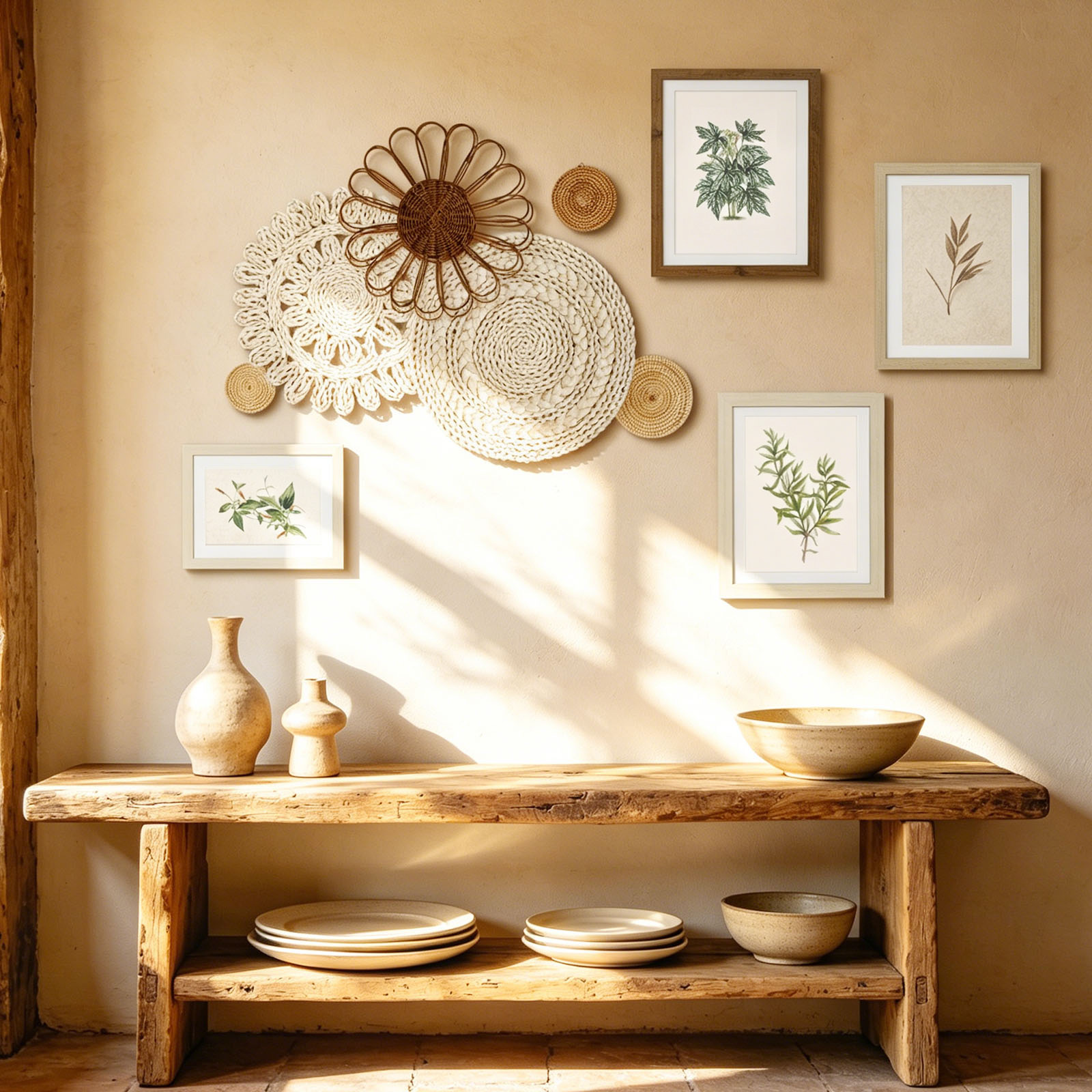 Boho Wall Basket Seagrass Ratt - Woven Wall Basket 评论和价格