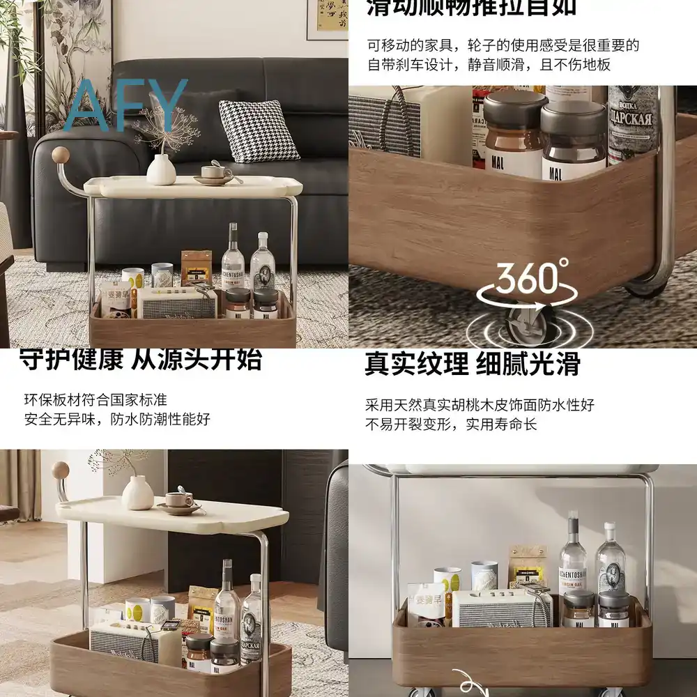 Vintage Style Mobile Side Tabl - Home Decor On Wheels 评论和价格