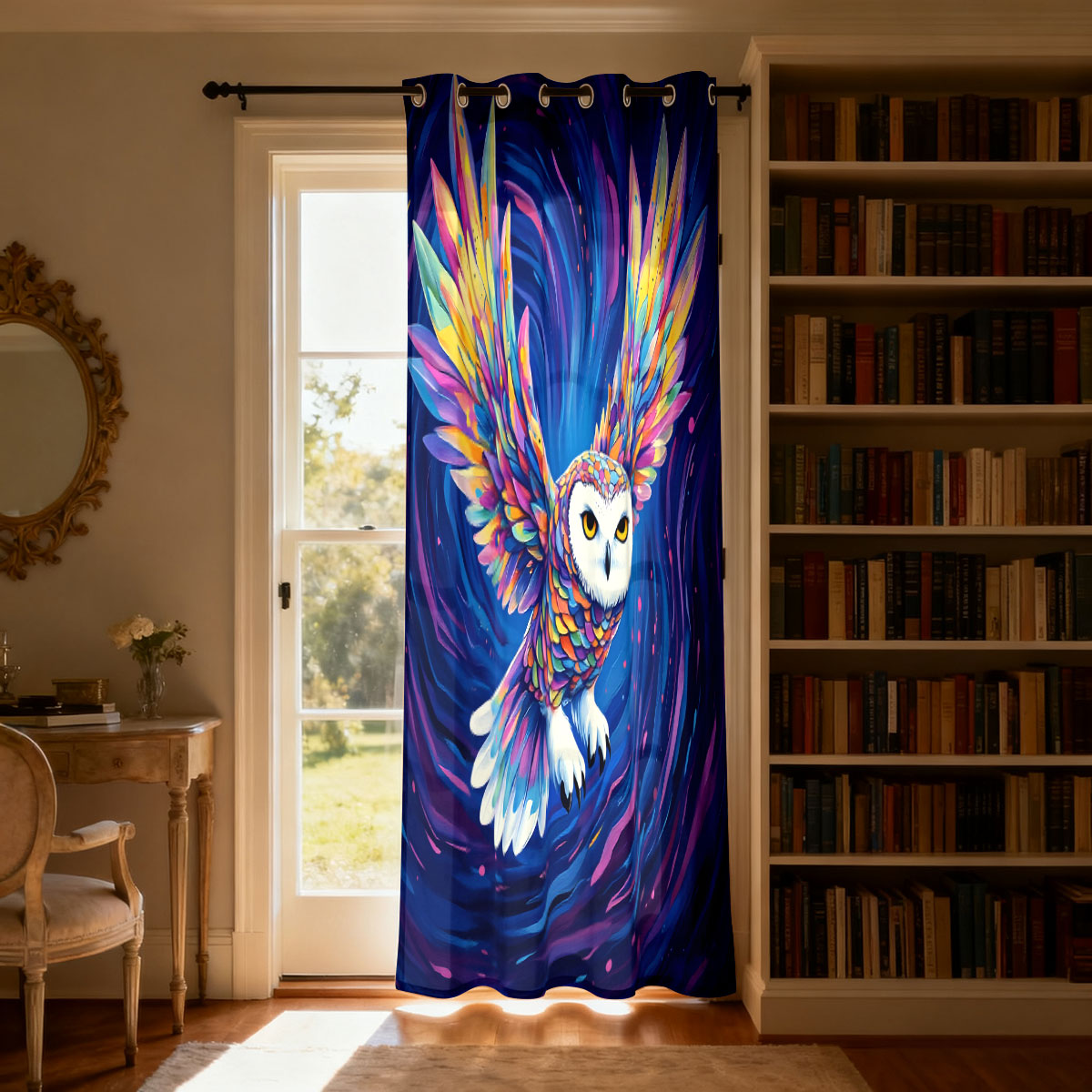 1PC Colorful Starry Sky Flying - Home Decor Curtain 评论和价格