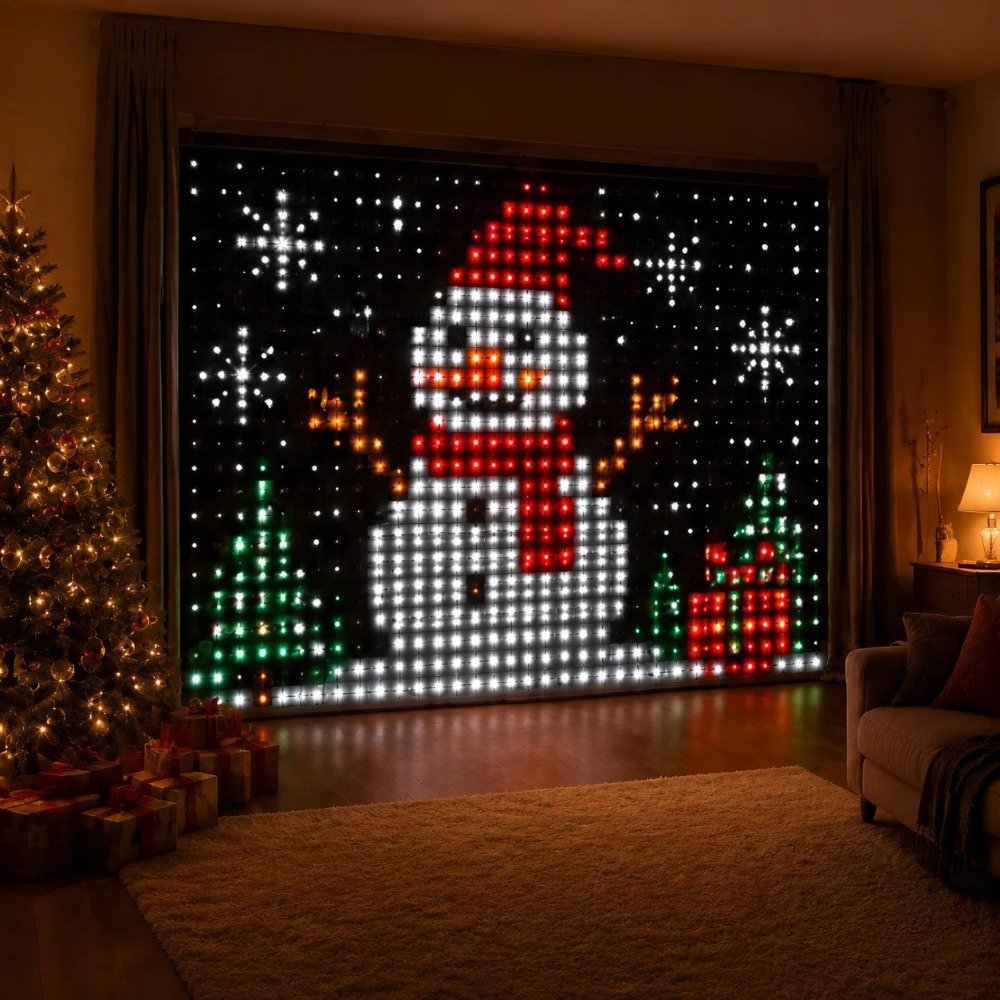 LED Pixel Curtain Lights Bluet - Home Decor Curtain 评论和价格