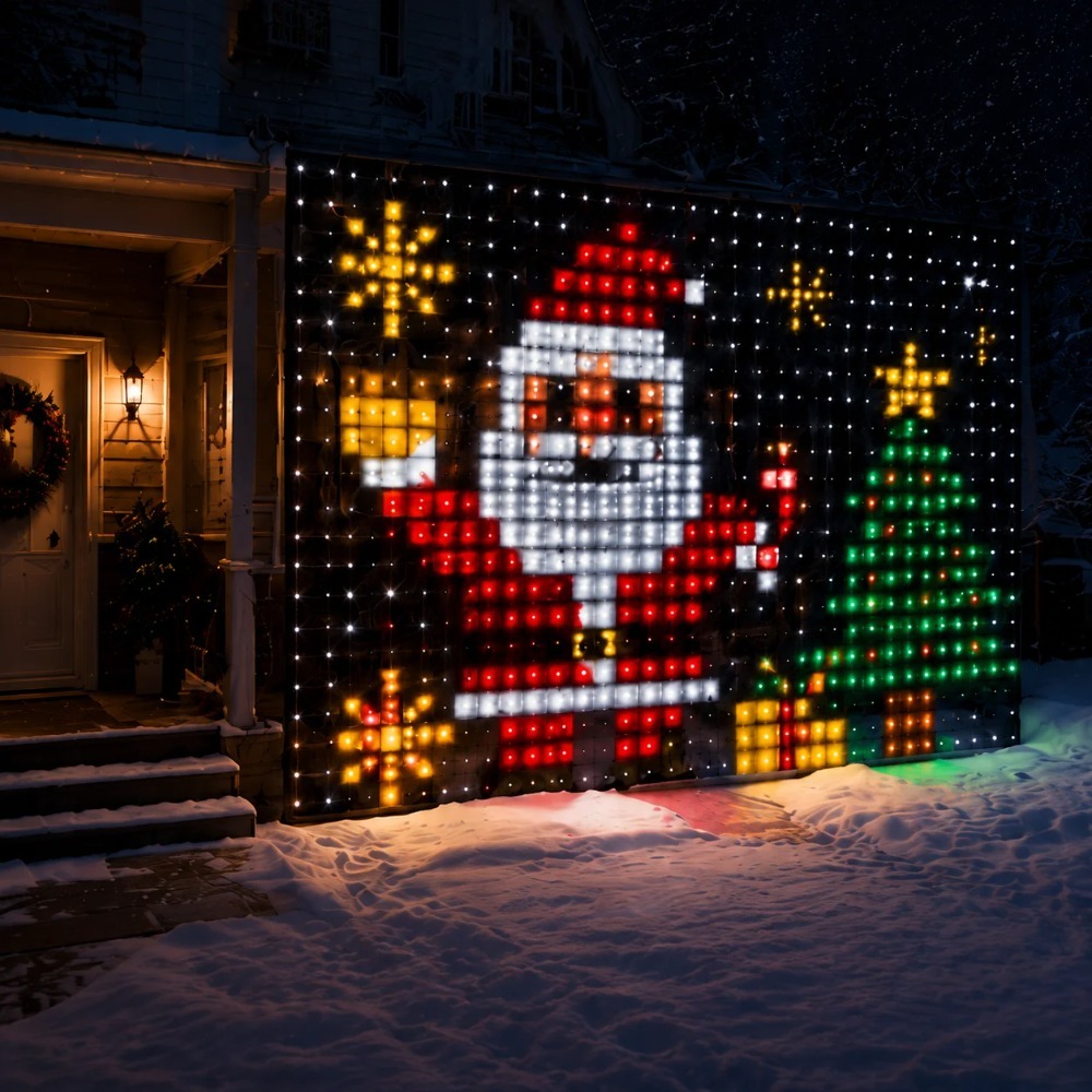LED Pixel Curtain Lights Bluet - Home Decor Curtain 评论和价格