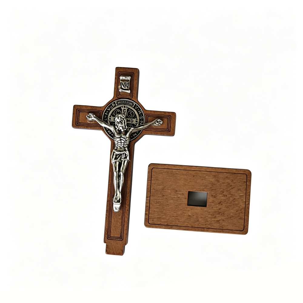 St Benedict Standing Crucifix  - Home Decor Jesus 评论和价格