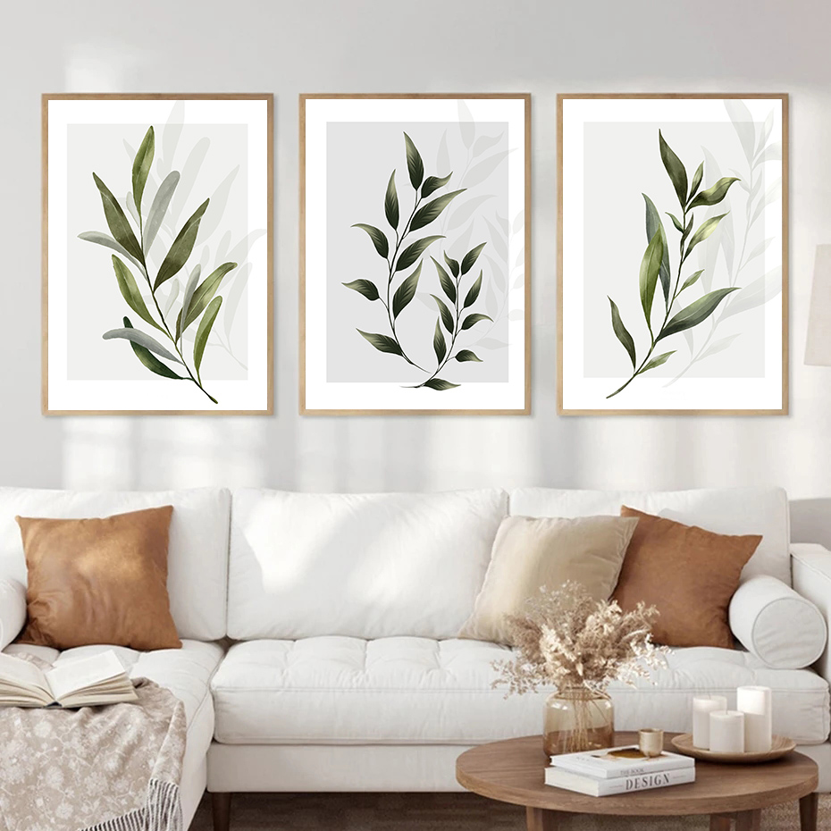Frameless Sage Green Botanical - Home Decor Green 评论和价格