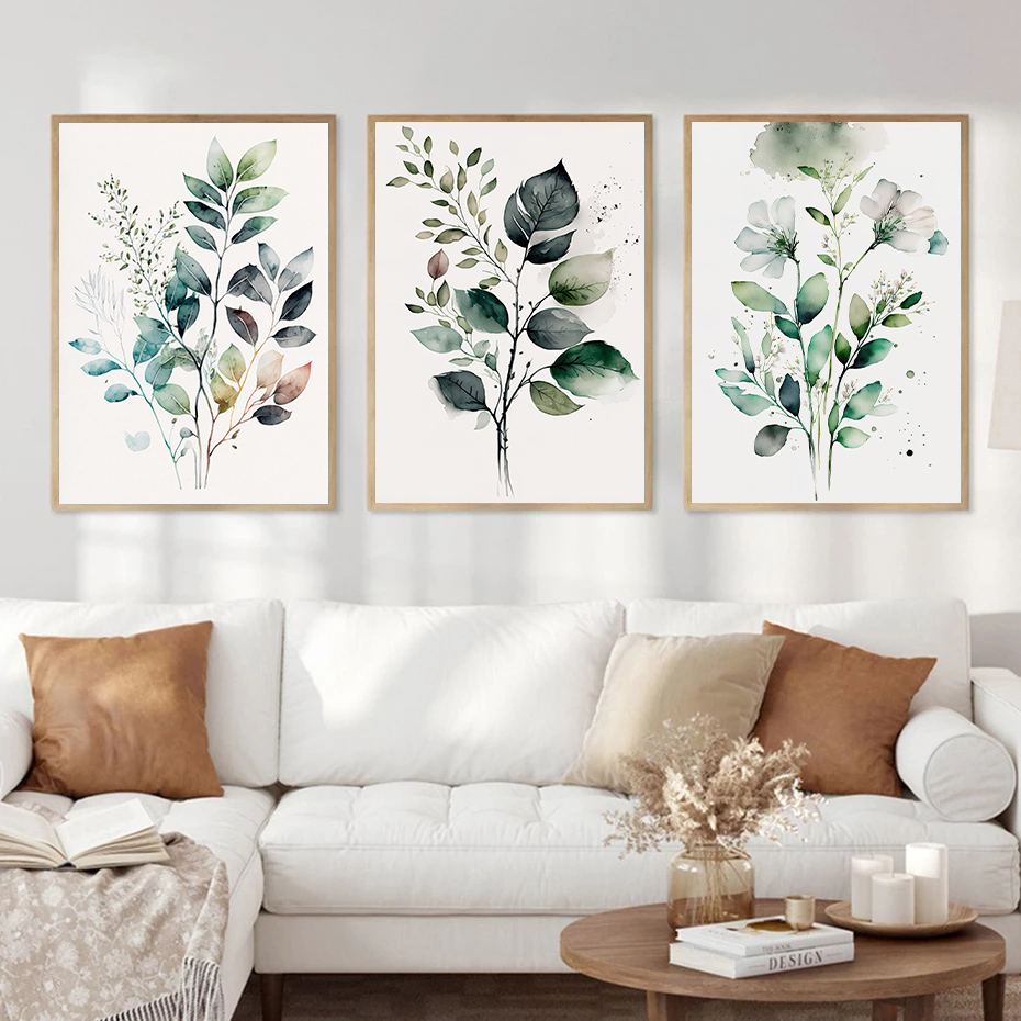 Frameless Sage Green Botanical - Home Decor Green 评论和价格