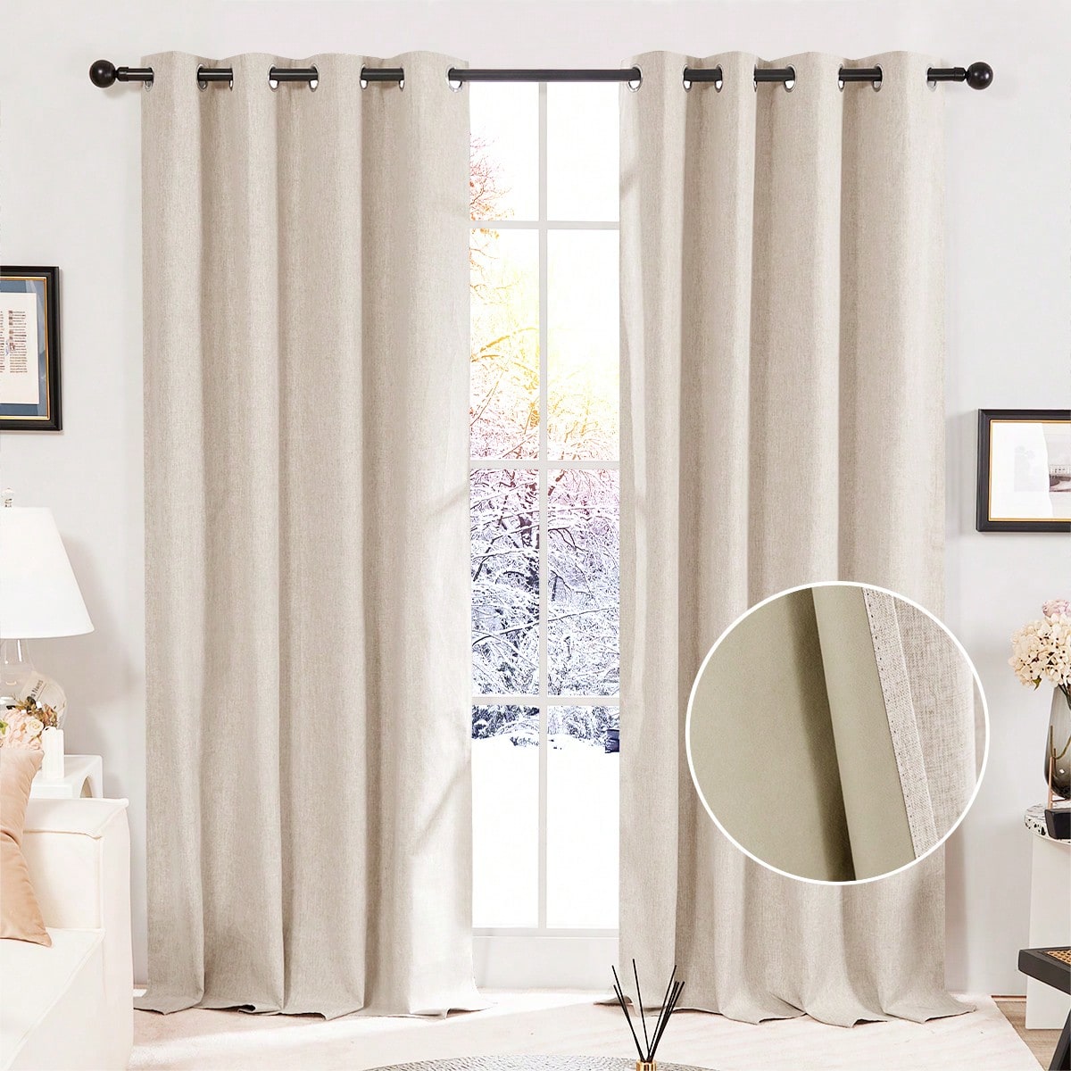 2 Pcs Full Blackout Curtains F - Blackout Curtains 评论和价格