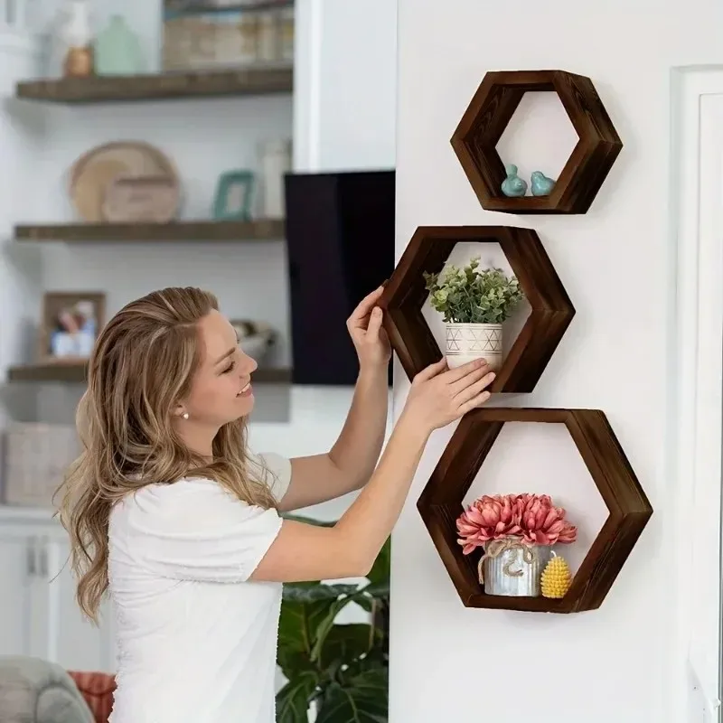 Latest Models Hexagon Floating - Floating Shelves 评论和价格
