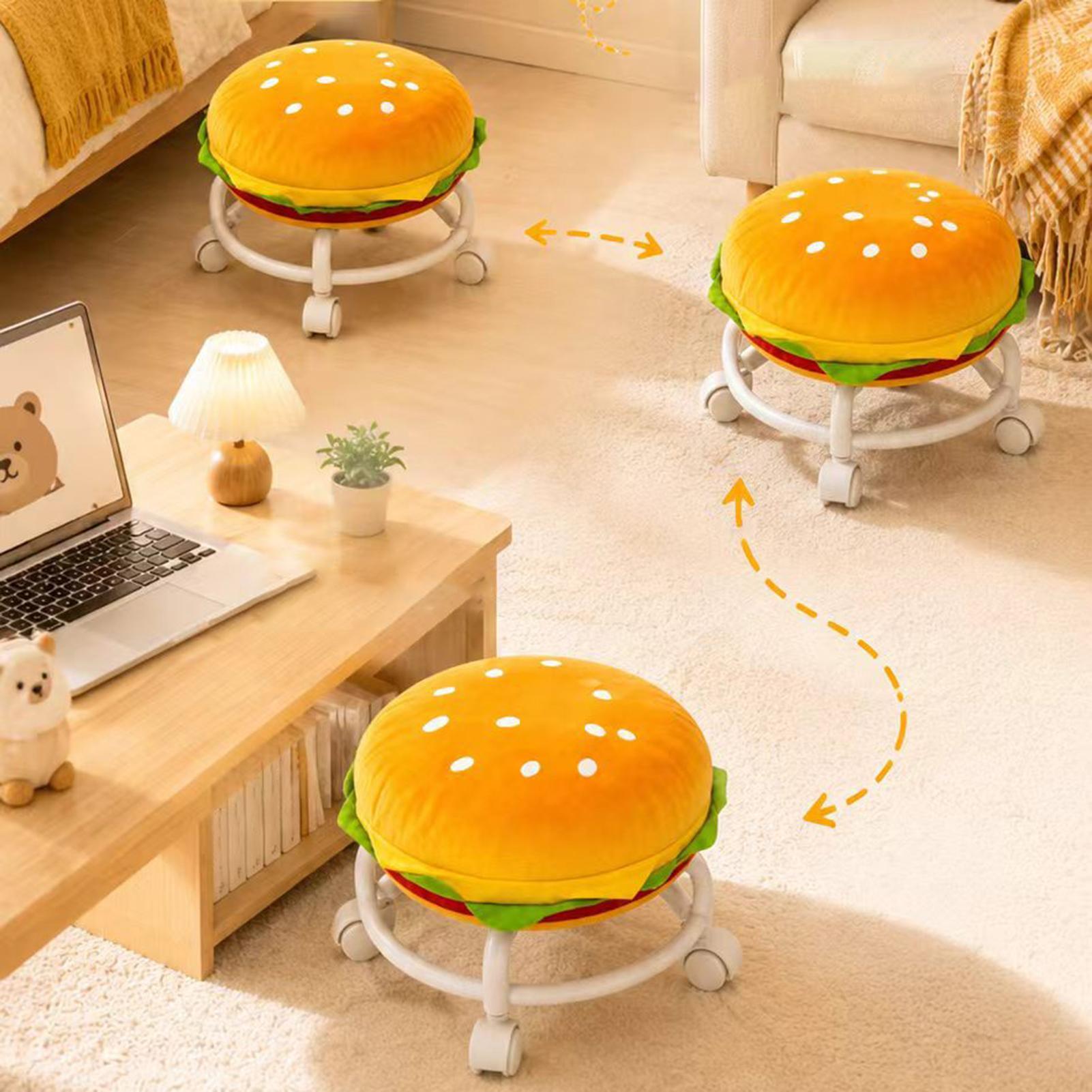 Stool With Wheels Hamburger Co - Home Decor On Wheels 评论和价格