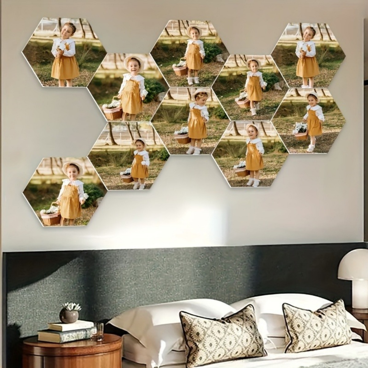 Custom Wall Decor — Modern Hex - Home Decor For Birthday 评论和价格