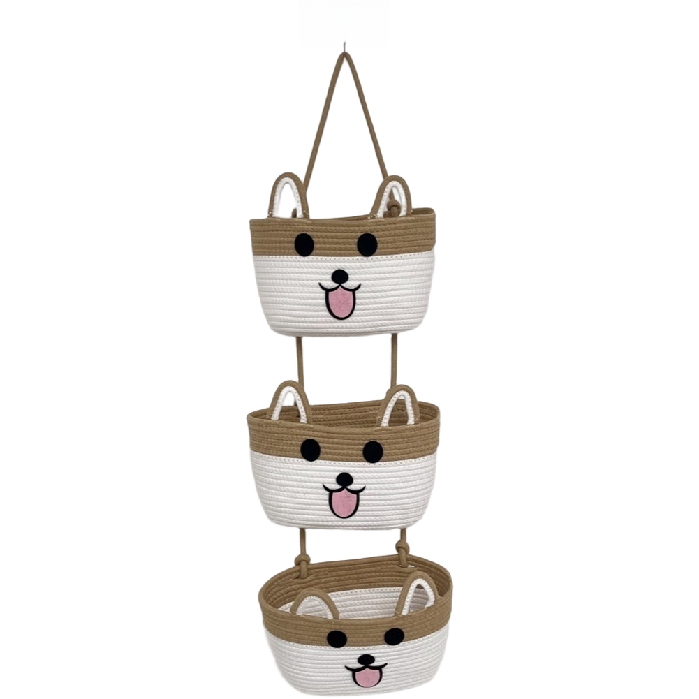 3 Tier Cotton Rope Hanging Sto - Woven Wall Basket 评论和价格