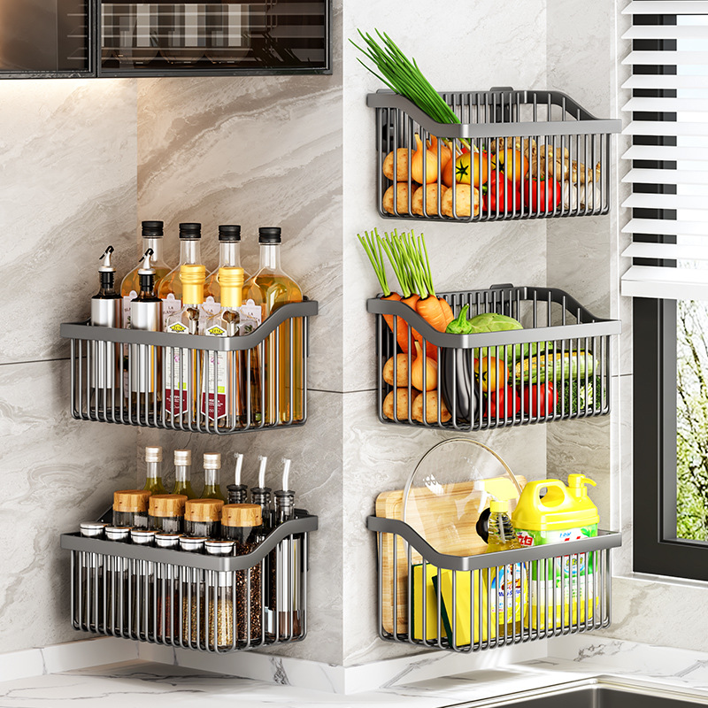 No-Drill Multifunctional Wall- - Woven Wall Basket 评论和价格
