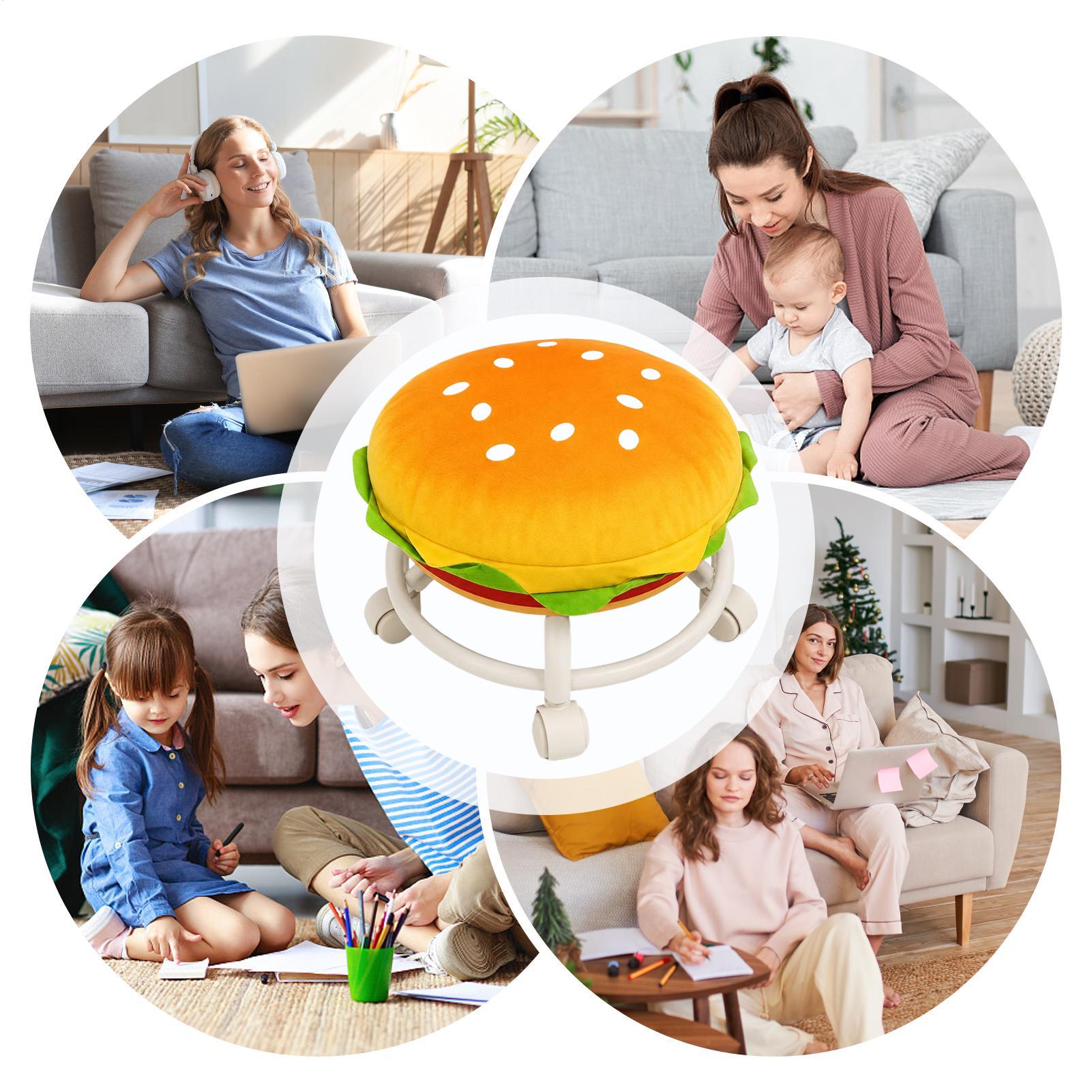 Stool With Wheels Soft Cute Co - Home Decor On Wheels 评论和价格