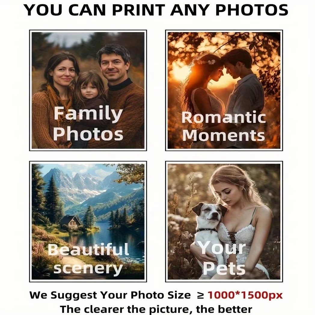 Personalized Photo Canvas, Cus - Home Decor For Birthday 评论和价格