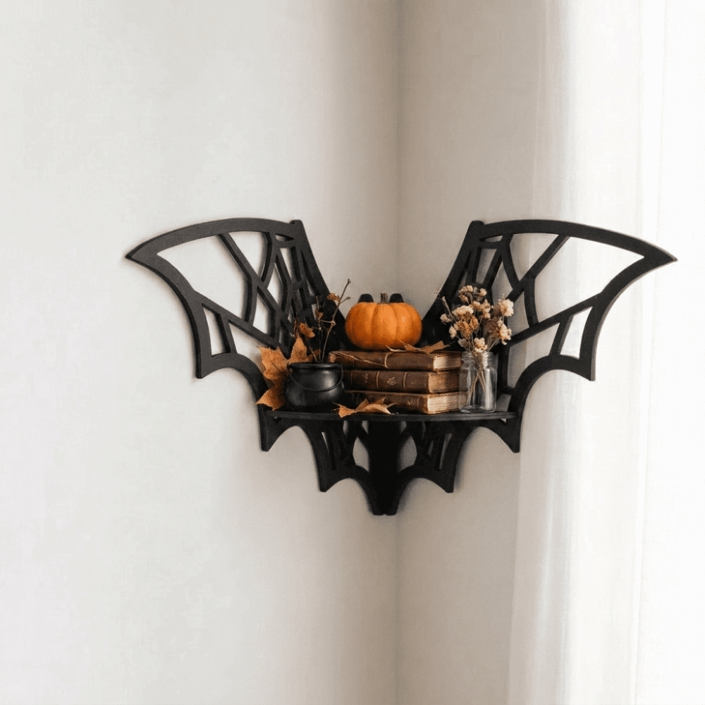 Wooden Bat Corner Shelf Hollow - Floating Shelves 评论和价格