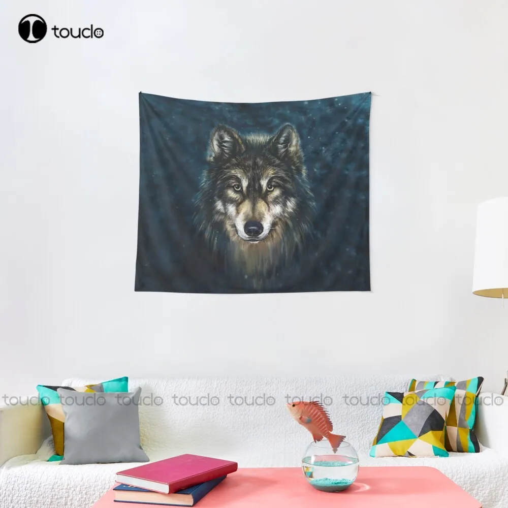 Artistic Wolf Face Tapestry Ta - Home Decor Website 评论和价格