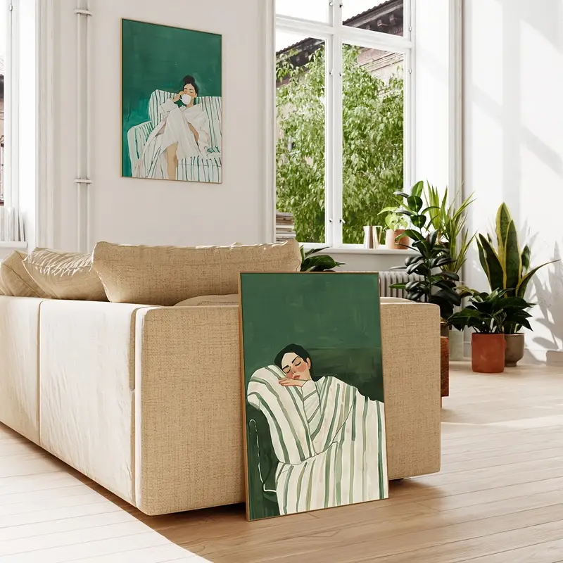 2pcs/Set Abstract Figure Emera - Home Decor Green 评论和价格