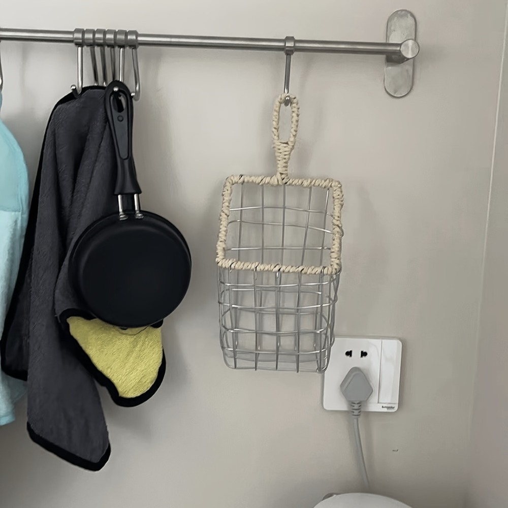 Rustic Woven Wire Hanging Stor - Woven Wall Basket 评论和价格