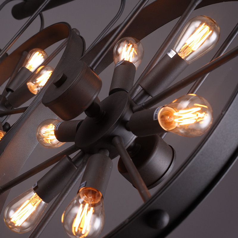Retro Vintage Wheel chandelier - Home Decor On Wheels 评论和价格