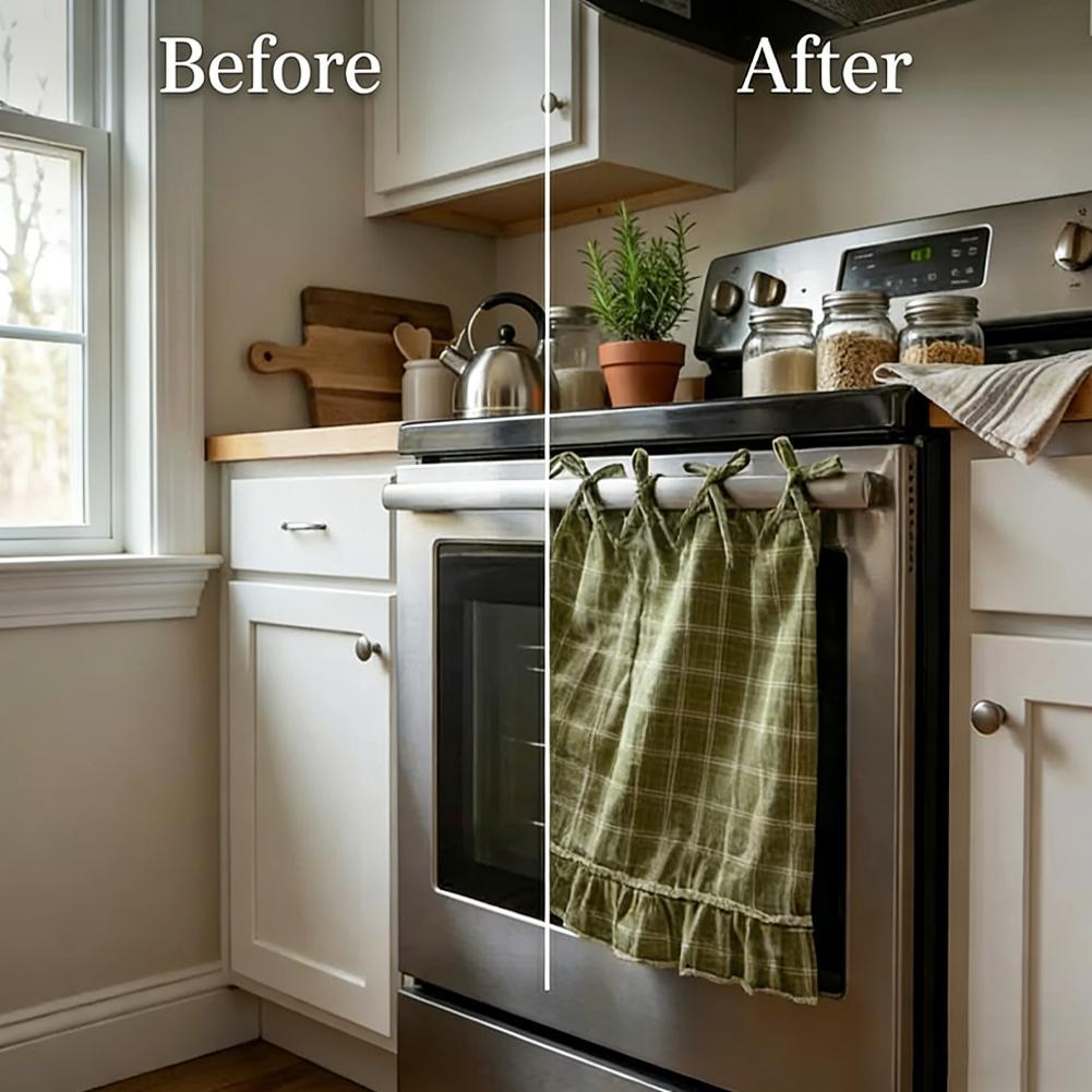 Oven Skirt Artisanal Farmhouse - Home Decor Curtain 评论和价格
